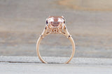 Payment Plan 2 Emerald Cut Morganite Diamond Vintage Engagement Ring 10x8