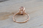 Gold Diamond Morganite Engagement Ring Floral M3068