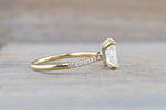 Ondrea 7mm Princess Moissanite Hidden Under Halo Diamond Engagement Ring M3074
