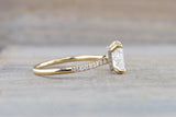 Ondrea 7mm Princess Moissanite Hidden Under Halo Diamond Engagement Ring M3074
