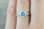 Moissanite  Gold Solitaire Round 8mm Melrose