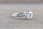Moissanite  Gold Solitaire Round 8mm Melrose