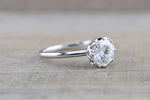 Melrose Solitaire Round Moissanite 8mm Ring Charles & Colvard