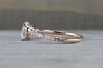 14k Gold Solitaire Cushion Cut Moissanite Diamond Engagement Ring M3073