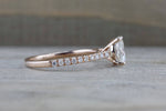 14k Gold Solitaire Cushion Cut Moissanite Diamond Engagement Ring M3073