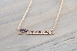 14k Solid Rose Gold Fiance Pendant Necklace 18" Chain Included
