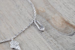 18k White Gold Diamond Charm Bracelet