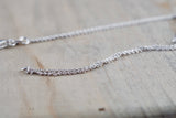 18k Solid White Double Row Diamond Bar Micro Pave Diamond Bracelet Dainty Love Gift Fashion