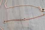 14k Rose Gold Circle Disk Round Micro Pave Diamond  Moon Star Dainty Pendant Charm 16' 18'