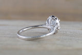 Oval Diamond Halo Moissanite