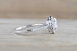 Oval Diamond Halo Moissanite