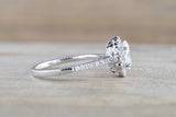Oval Diamond Halo Moissanite