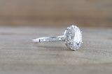 Oval Diamond Halo Moissanite
