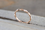 14kt Rose Gold Segment Diamond Ring Band Wedding Engagement Stack Dainty Full Eternity