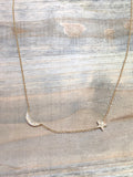 14k Yellow Gold  Diamond Dangling Necklace Choker Pendant