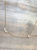 14k Yellow Gold  Diamond Dangling Necklace Choker Pendant