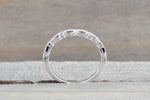 Gold Dainty Milgrain Etching Diamond Band Ring B10081