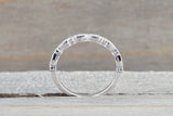 Gold Dainty Milgrain Etching Diamond Band Ring B10081