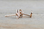 Moon and Star Micro Pave Diamond Stud Earrings