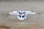 Heart Shape Forever ONE Moissanite 7.5mm Ring M3083