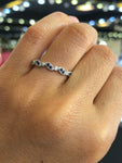 14k White Gold Diamond and Sapphire Art Deco Band ASPBR010066