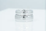 His and Hers Cobalt Engagement Rings Wedding Band Bridal Grooms Domed Satin Polish