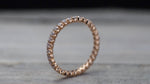 14k Rose Gold Eternity Diamond Vintage Milgrain Classic Full Eternity Band Ring Engagement Wedding