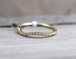 Gold Curved V Groove Chevron Diamond Ring ASPBR010058