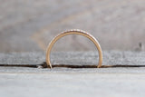 14kt Rose Gold Diamond Milgrain Etching Vintage Wedding Engagement Anniversary Band Ring Thin Dainty