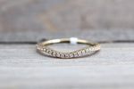 Gold Curved V Groove Chevron Diamond Ring ASPBR010058
