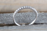 2mm 14k White Gold Diamond Band Anniversary Wedding Engagement Love Promise Ring Comfort Fit