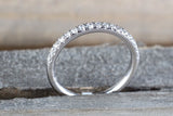 2mm 14k White Gold Diamond Band Anniversary Wedding Engagement Love Promise Ring Comfort Fit