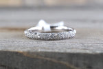 18k Rose Gold Diamond Micro Pave Dome Band Ring B10072