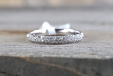 18k Rose Gold Diamond Micro Pave Dome Band Ring B10072