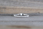 2mm 14k White Gold Diamond Band Anniversary Wedding Engagement Love Promise Ring Comfort Fit