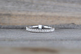 2mm 14k White Gold Diamond Band Anniversary Wedding Engagement Love Promise Ring Comfort Fit