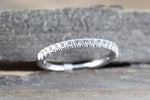 2mm 14k White Gold Diamond Band Anniversary Wedding Engagement Love Promise Ring Comfort Fit