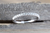2mm 14k White Gold Diamond Band Anniversary Wedding Engagement Love Promise Ring Comfort Fit