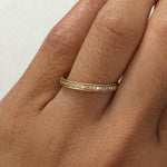 14kt Rose Gold Diamond Milgrain Etching Vintage Wedding Engagement Anniversary Band Ring Thin Dainty