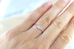14k White Gold Diamond Polished Curved Ring Band Promise Anniversary