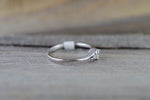 14k White Gold Diamond Polished Curved Ring Band Promise Anniversary