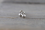 14kt White Gold Ball Bead Earring with Screwback Post Stud 4mm Size