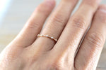 14kt Rose Gold Diamond Vine Large Ring Vintage Design Milgrain Bezel Band