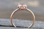 Melrose Smooth Crown Morganite Ring 6mm