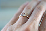 Melrose Smooth Crown Morganite Ring 6mm