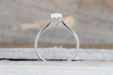 14k White Gold Diamond Cushion Cluster Ring Band Promise Anniversary Fashion Rope Engagement Wedding