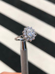 Heirloom Halo Diamond ring with Moissanite M3097