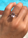 Liz Morganite Ring 14k Gold Oval 10x8