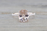 Ondrea Oval Hidden Under Halo Diamond Engagement Ring