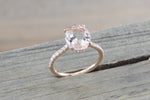 Ondrea Oval Hidden Under Halo Diamond Engagement Ring